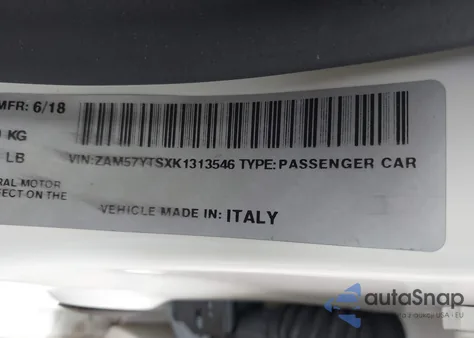 2019 Maserati Ghibli S Q4 Gransport from USA, damaged, VIN ZAM57YTSXK1313546